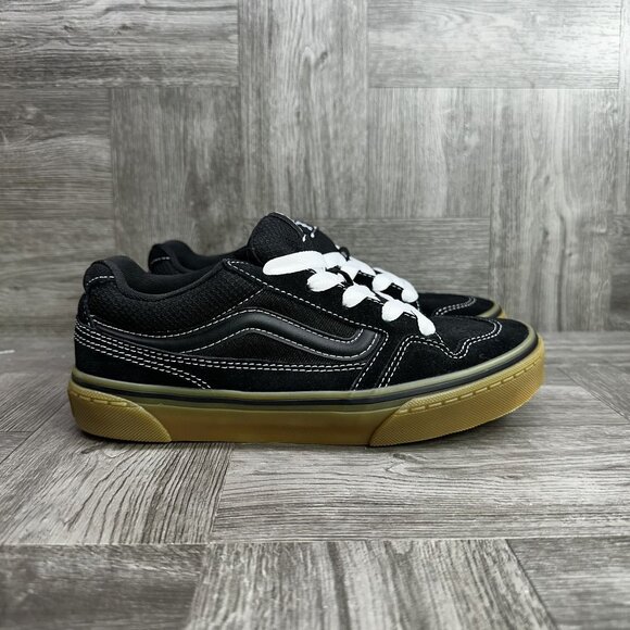 Vans Caldrone Youth size 4.5 Black Gum Skateboarding Shoes - Picture 1 of 8